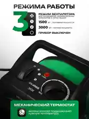 Пушка тепловая электрическая Electrolite CH 3000 S, 3 кВт, керамический нагреватель, 3 режима