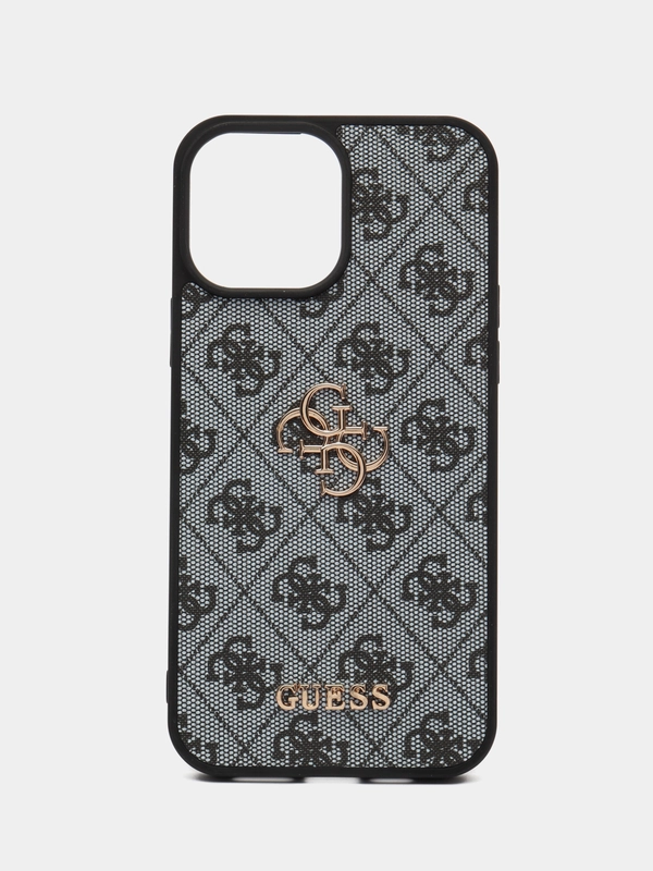 Чехол Guess PU leather iPhone 13 Pro Мах из экокожи, синий