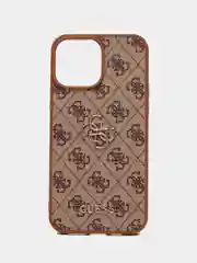 Чехол Guess PU leather для iPhone 13 Pro Мах из экокожи, коричневый