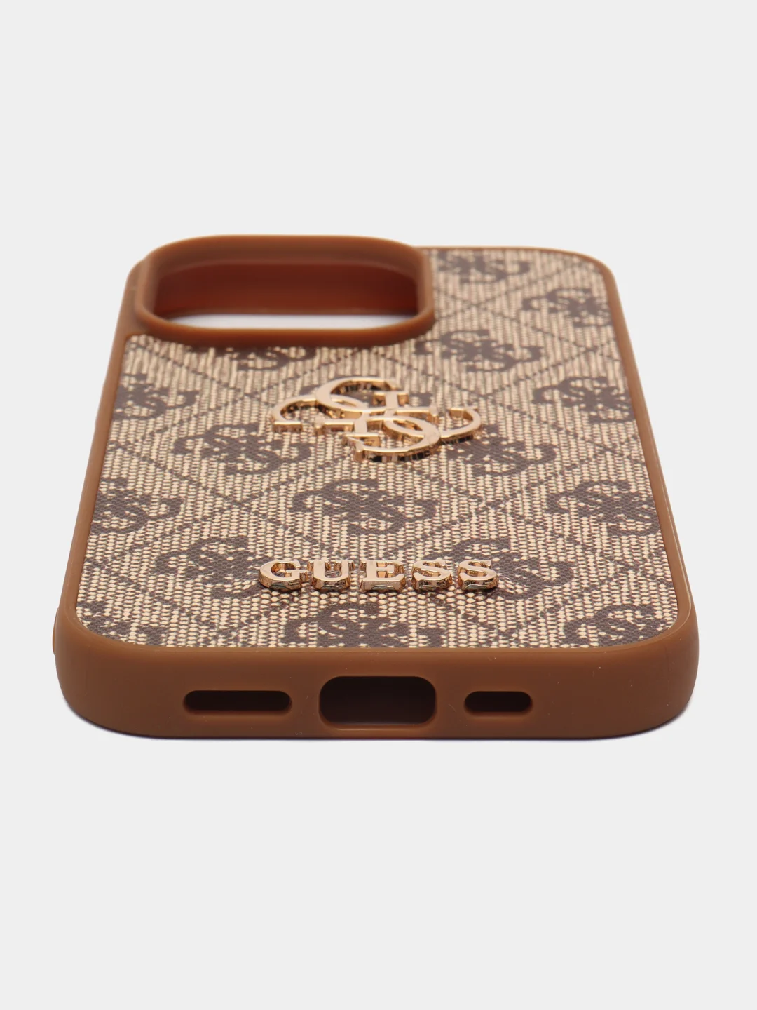 Чехол Guess PU leather iPhone 14 Pro из экокожи коричневый