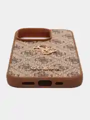 Чехол Guess PU leather iPhone 14 Pro из экокожи коричневый