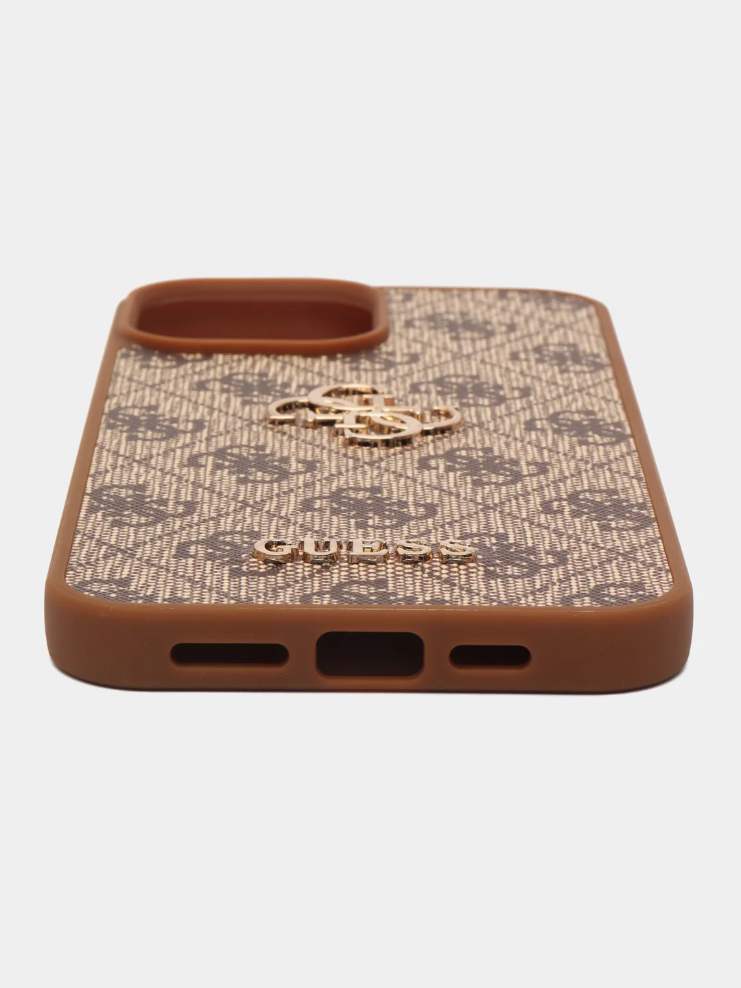 Чехол Guess PU leather для iPhone 13 Pro Мах из экокожи, коричневый