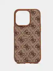 Чехол Guess PU leather iPhone 14 Pro из экокожи коричневый