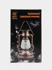 Черный мощный кемпинговый фонарь на солнечной батарее, уличный переносной фонарь