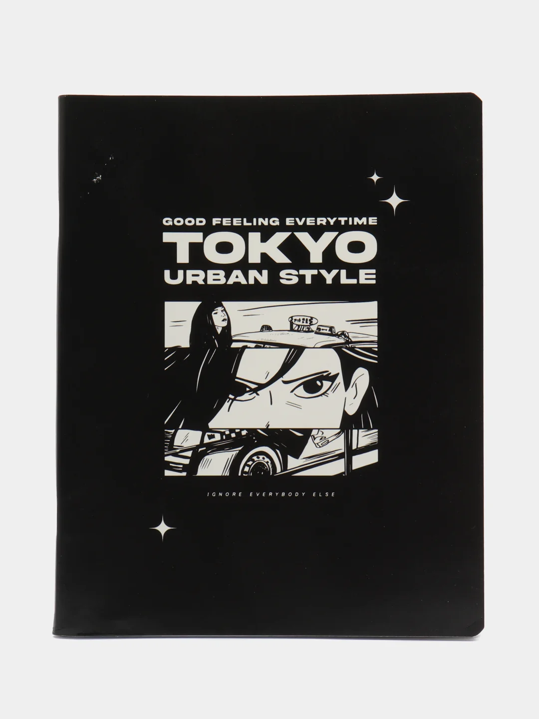 Черный тетрадь 96л., А5, клетка "Аниме. Tokyo", эконом