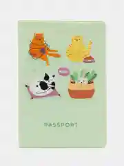 Обложка для паспорта "Meow", ПВХ, 2 кармана