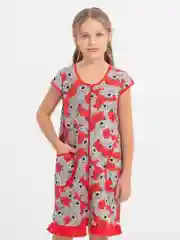 Алый летний халат для девочки