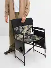 Зелёный хаки кресло складное туристическое, со столиком, 490 x 550 х 820 мм