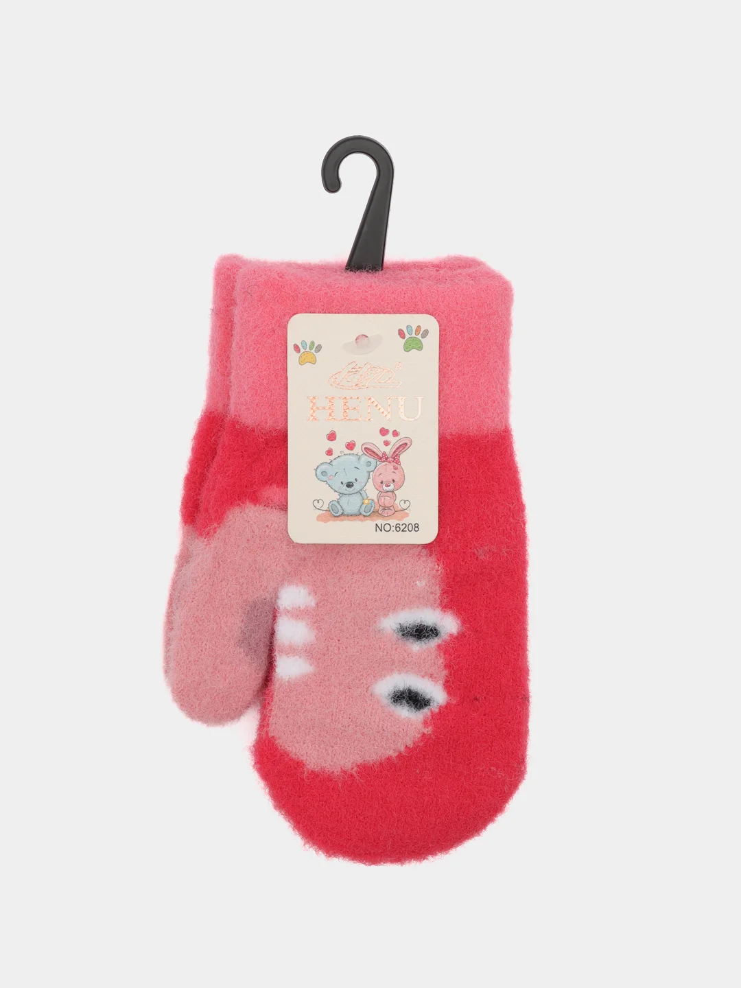 Коралловый меланж варежки детские демисезонные (2-5 лет)