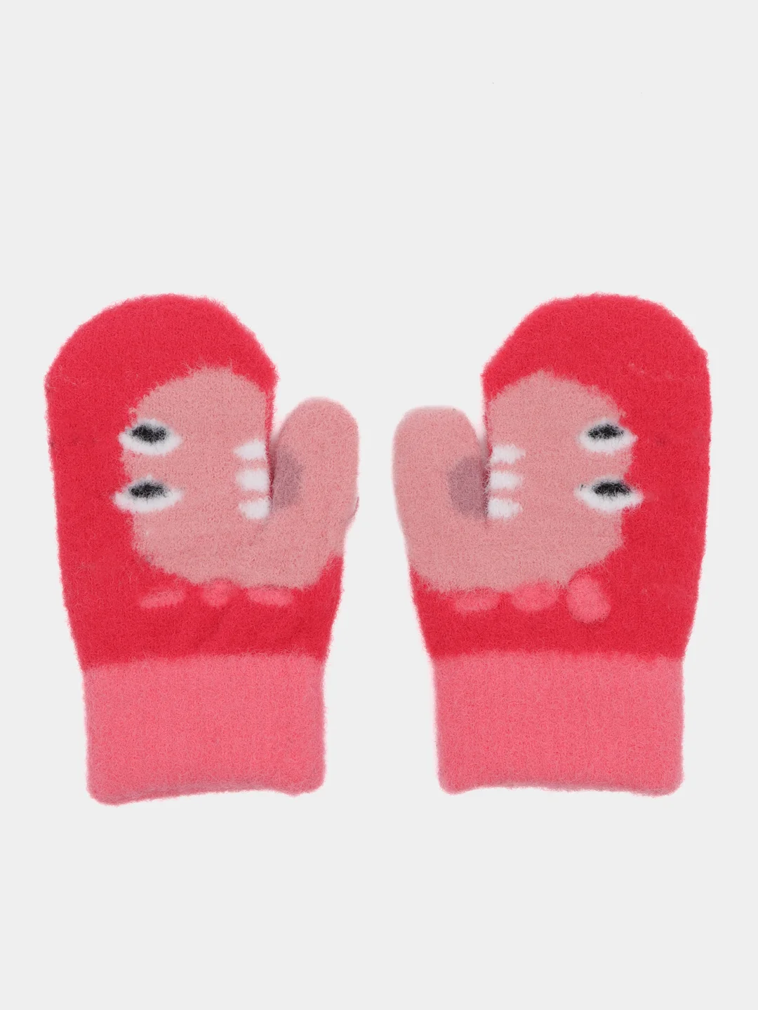 Коралловый меланж варежки детские демисезонные (2-5 лет)
