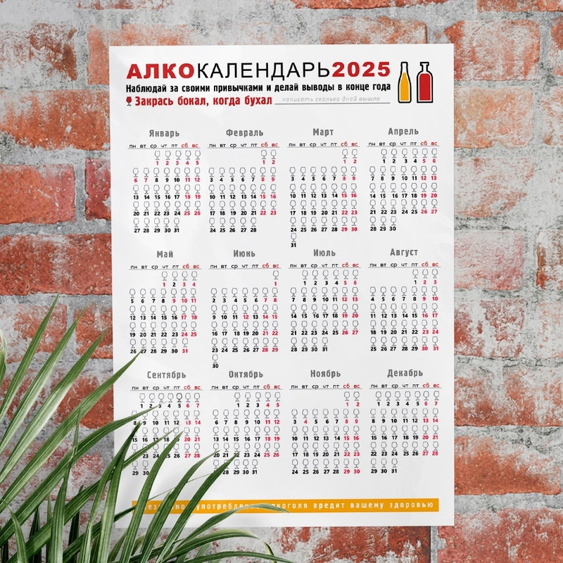 Алкокалендарь на 2025 год