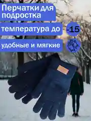 Темно-синий перчатки