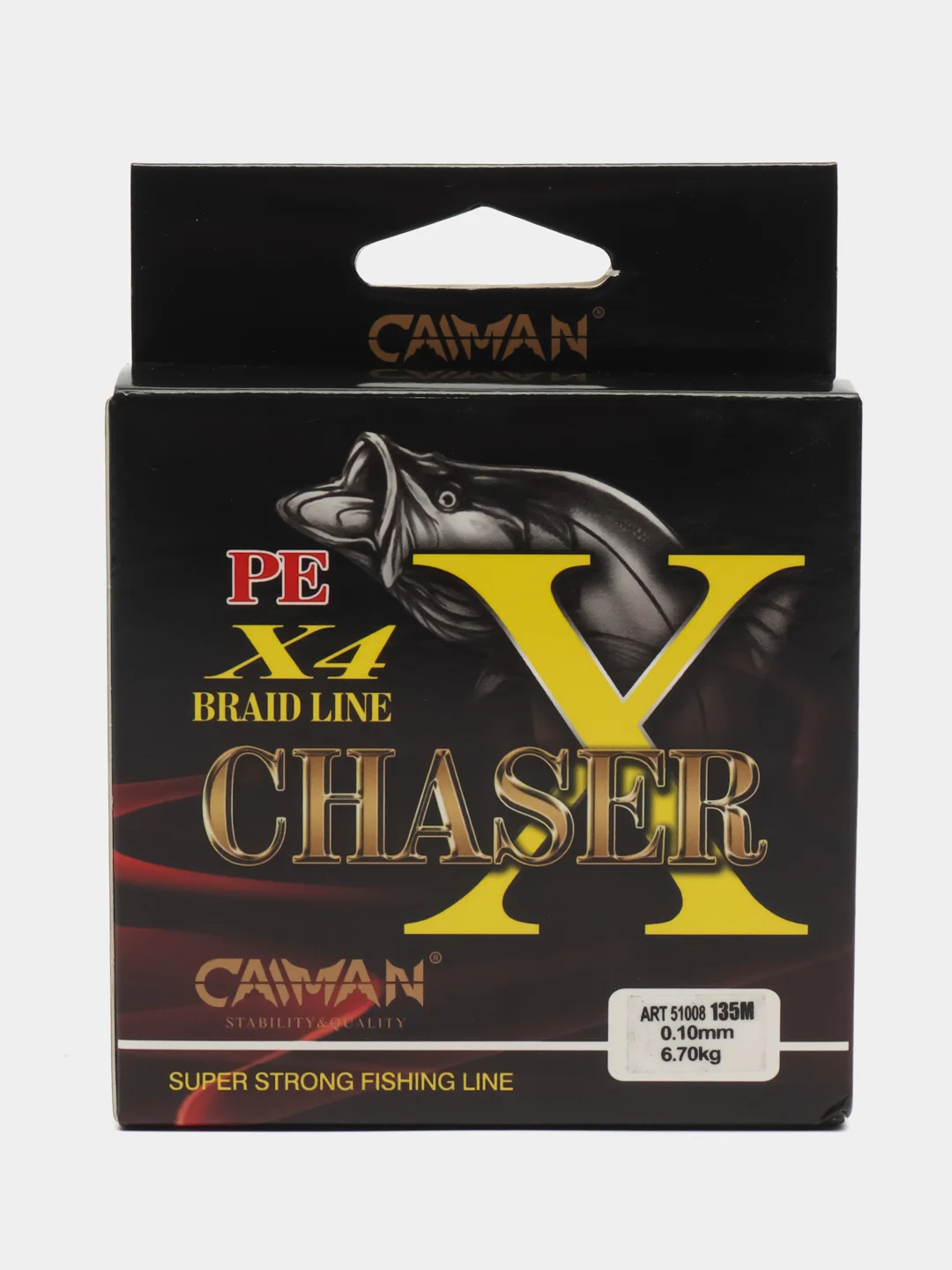 Желтый шнур плетеный четырехжильный Caiman Chaser 135м
