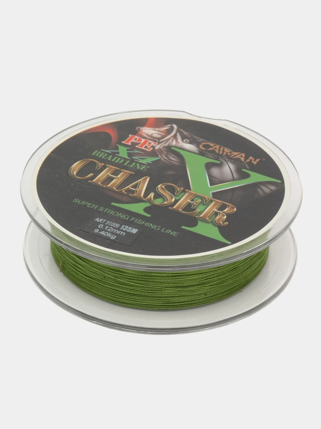 Зеленый шнур плетеный четырехжильный Caiman Chaser 135м