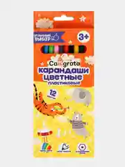 Карандаши цветные / заточенные / шестигранные / пластиковые,