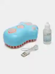Голубой щетка паровая для кошек и собак PetSpa, с жидкостью, силиконовая расческа, для шерсти