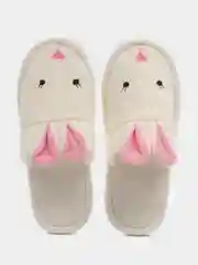 Молочный тапочки женские зайки