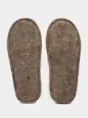 Коралловый меланж тапочки домашние женские, глубокие, шлепки меховые