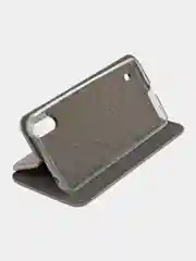 Серебряный чехол книжка для ZTE Blade A5 2020 (ЗТЕ Блэйд A5 2020)