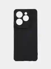 Черный чехол Infinix Hot 40 / Hot 40 Pro, Инфиникс Хот 40 Про черный, силиконовый