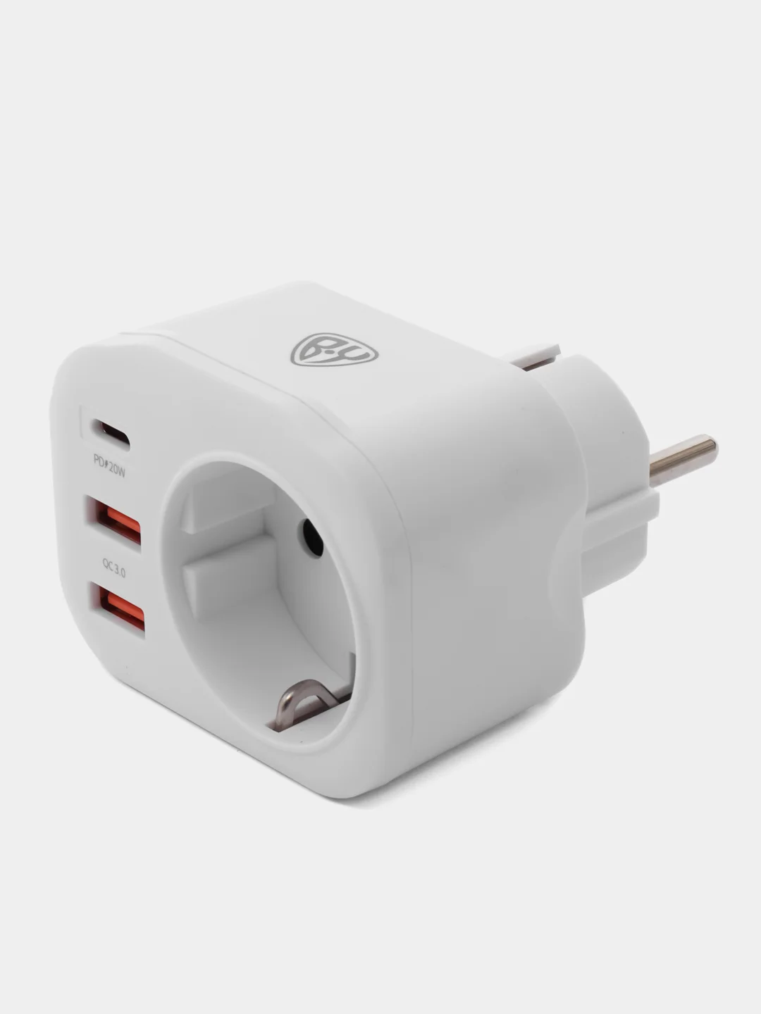Разветвитель, 1 гнездо, 2xUSB-A QC3.0, USB-C PD, 3.4А, 16А, 4000Вт