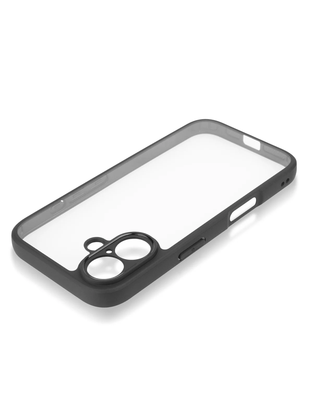 Прозрачный чехол для Apple iPhone 16 пластиковый с силиконом Rosco противоударный с защитой камер