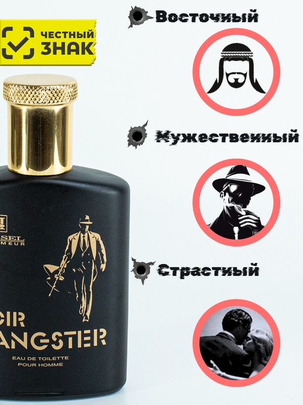Мужская туалетная вода Gangster Noir/ Гангстер Нуар мужская т.в/ 100 мл, Brocard