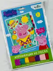 Аппликация из песка фреска свинка пеппа набор для поделок рисования