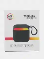 Синий меланж беспроводная портативная блютуз колонка Zvuk 5 Вт Bluetooth 5.0 с rgb подсветкой