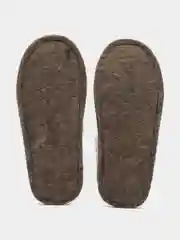 Коричневый тапочки домашние женские, глубокие, шлепки меховые