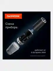 Мельница для специй и соли электрическая гравитационная Daswerk, 456624, измельчитель 2 шт