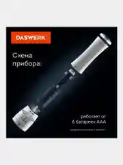 Мельница для специй и соли электрическая Daswerk PM-3, 456621, измельчитель кухонный
