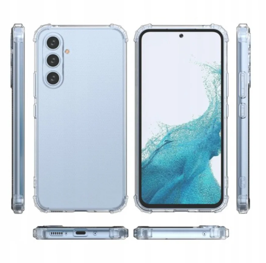 Чехол для Samsung Galaxy A54 5G, Самсунг А54, с усиленными углами, силиконовый, прозрачный