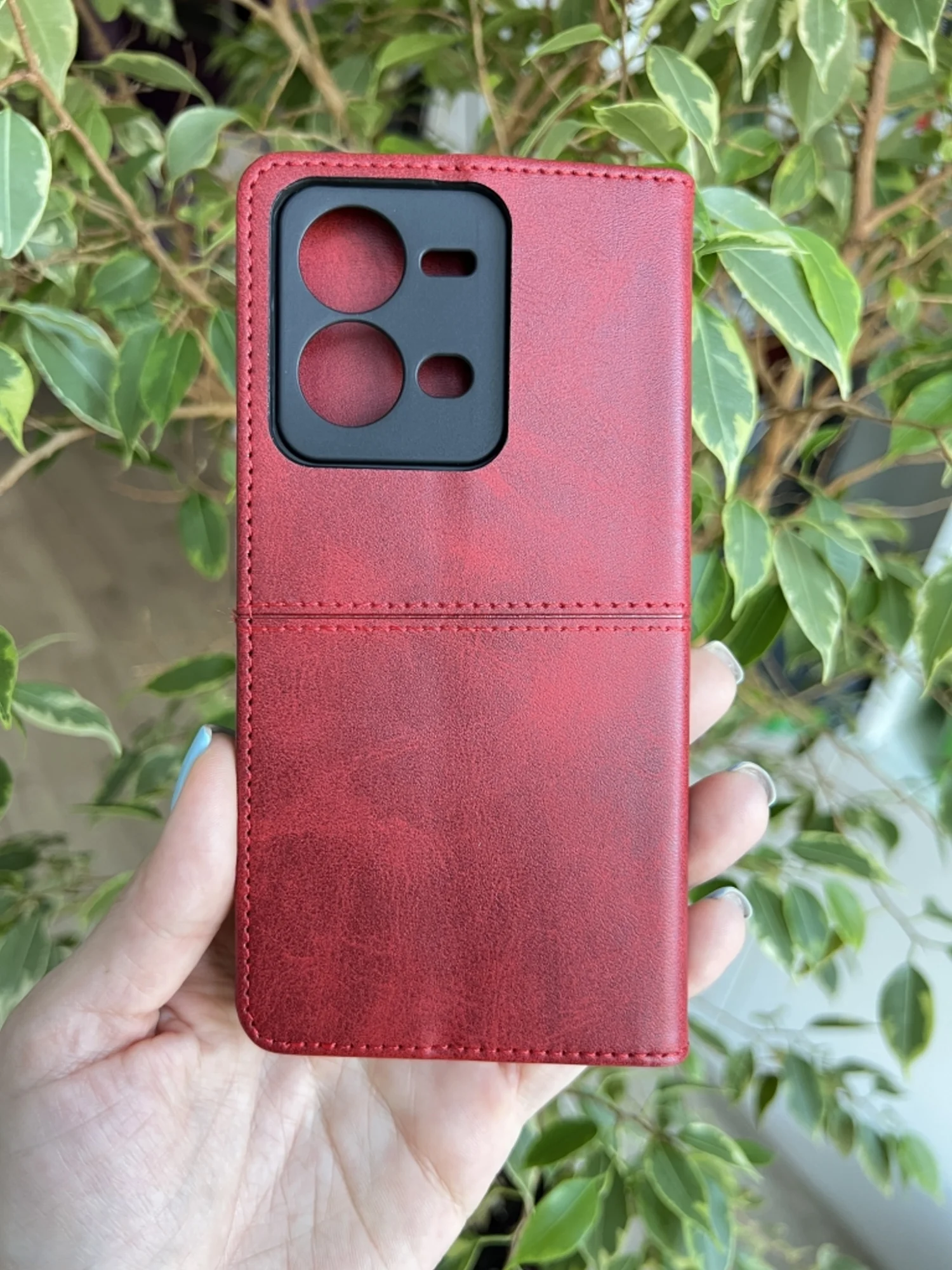 Красный чехол книжка elitcase для Vivo V25 5G и V25E / Виво В25 5G и В25Е