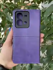 Фиолетовый чехол книжка elitcase для Vivo V25 5G и V25E / Виво В25 5G и В25Е