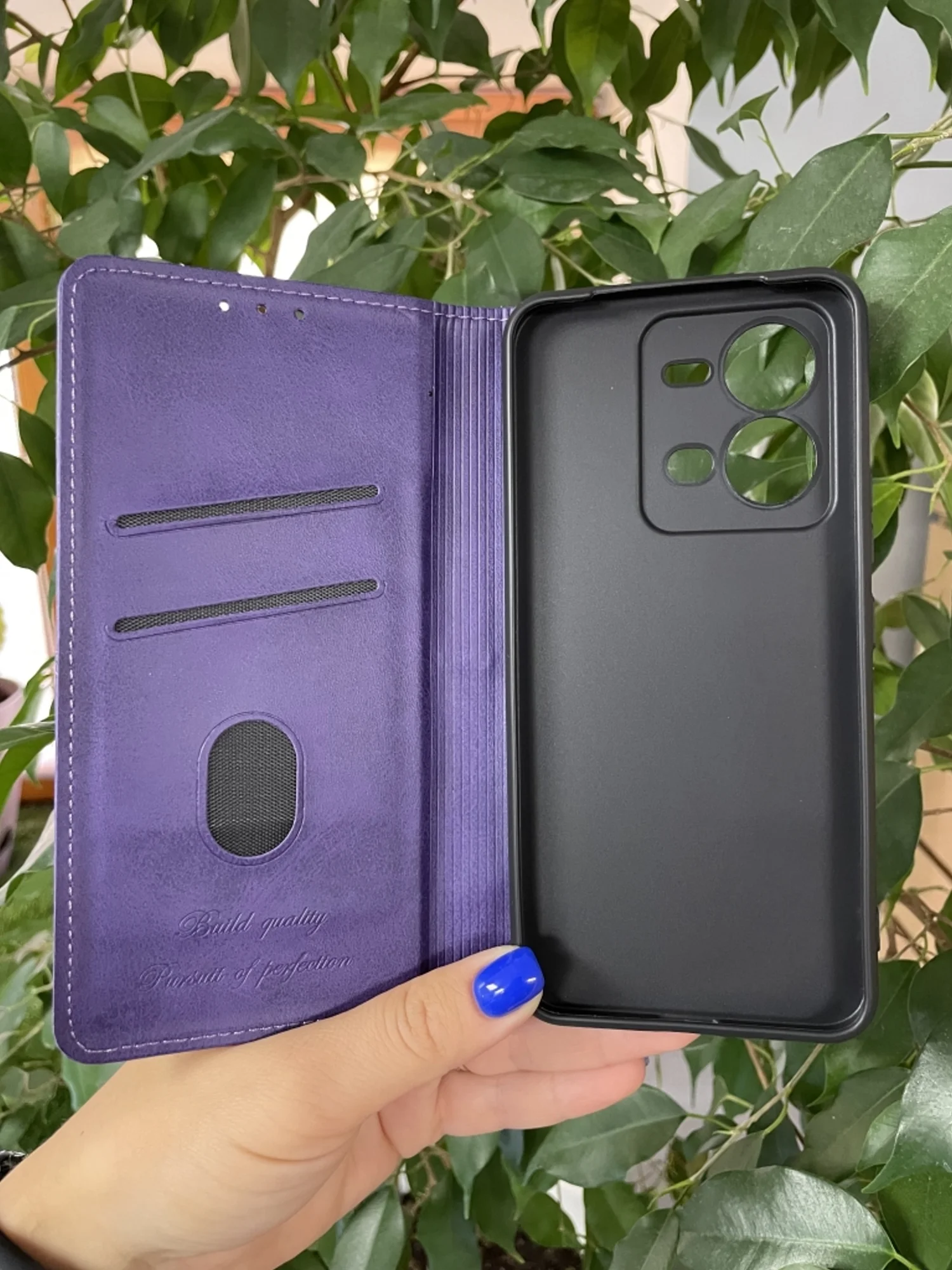 Фиолетовый чехол книжка elitcase для Vivo V25 5G и V25E / Виво В25 5G и В25Е