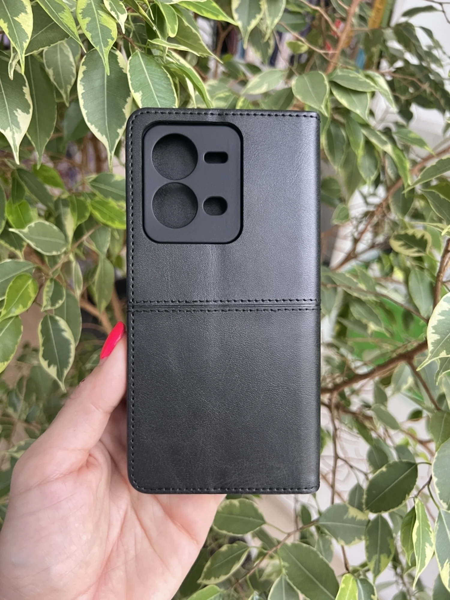 Черный чехол книжка elitcase для Vivo V25 5G и V25E / Виво В25 5G и В25Е