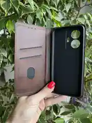 Тёмно-коричневый чехол книжка elitcase для Vivo T1 4G / Виво Т1 4G