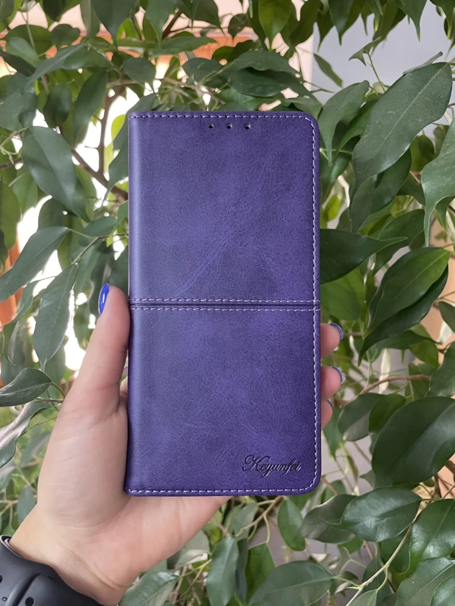 Фиолетовый чехол книжка elitcase для Vivo T1 4G / Виво Т1 4G