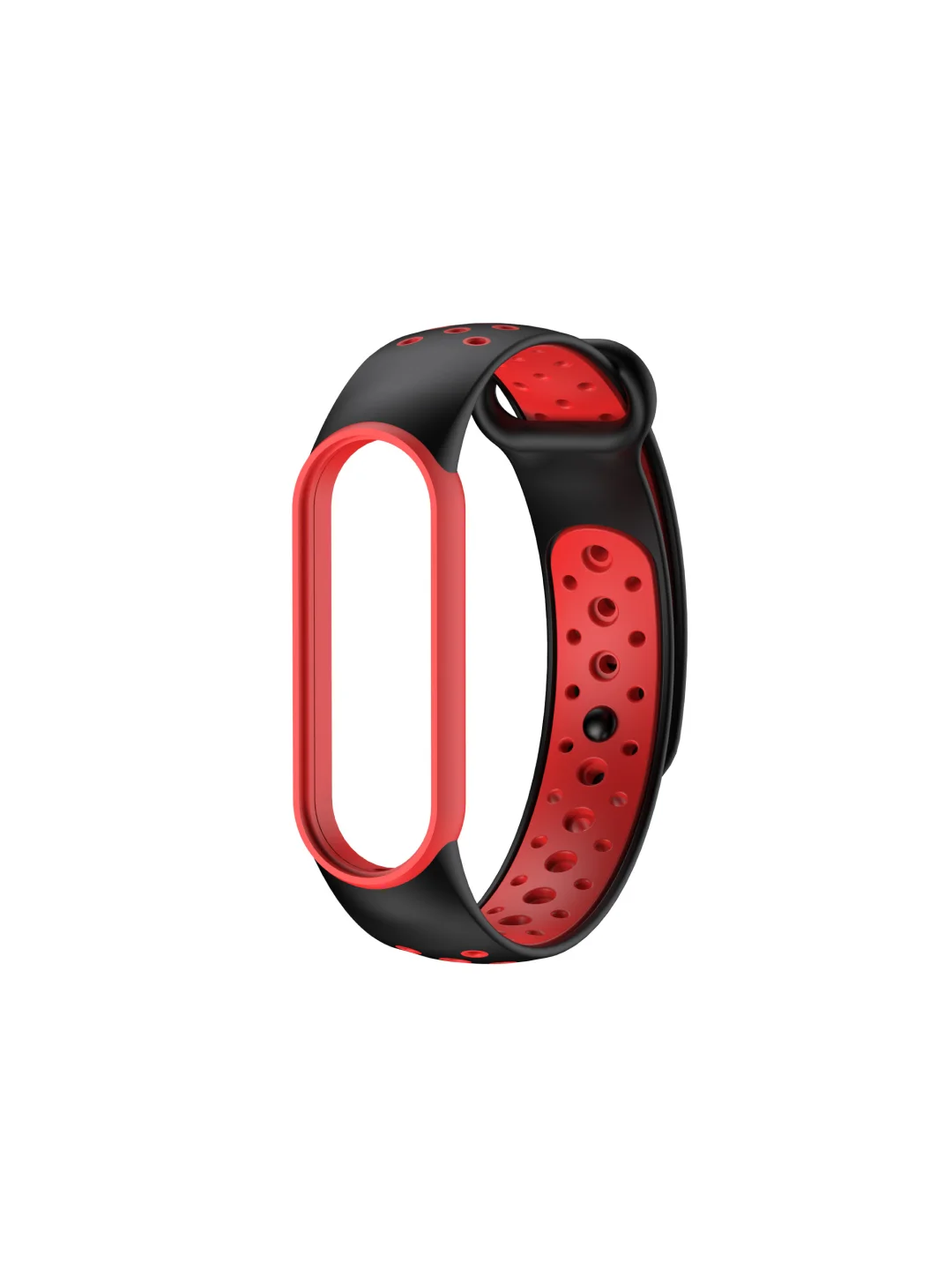 Багровый ремешок для Xiaomi Mi Band 5 / 6 / 7 cиликоновый спортивный (Сяоми ми бенд))