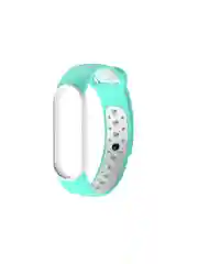 Бирюзовый ремешок для Xiaomi Mi Band 5 / 6 / 7 cиликоновый спортивный (Сяоми ми бенд))
