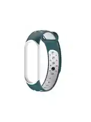 Лесной зеленый ремешок для Xiaomi Mi Band 5 / 6 / 7 cиликоновый спортивный (Сяоми ми бенд))
