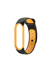 Лимонный ремешок для Xiaomi Mi Band 5 / 6 / 7 cиликоновый спортивный (Сяоми ми бенд))