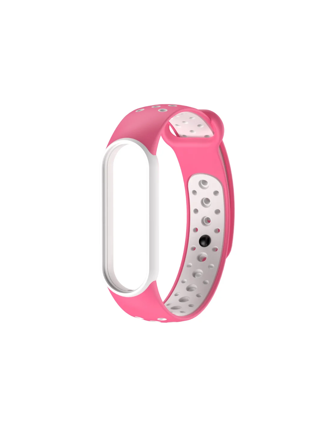 Розовый ремешок для Xiaomi Mi Band 5 / 6 / 7 cиликоновый спортивный (Сяоми ми бенд))