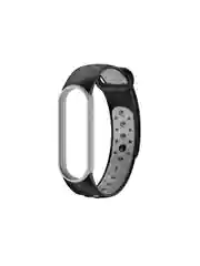 Серый ремешок для Xiaomi Mi Band 5 / 6 / 7 cиликоновый спортивный (Сяоми ми бенд))