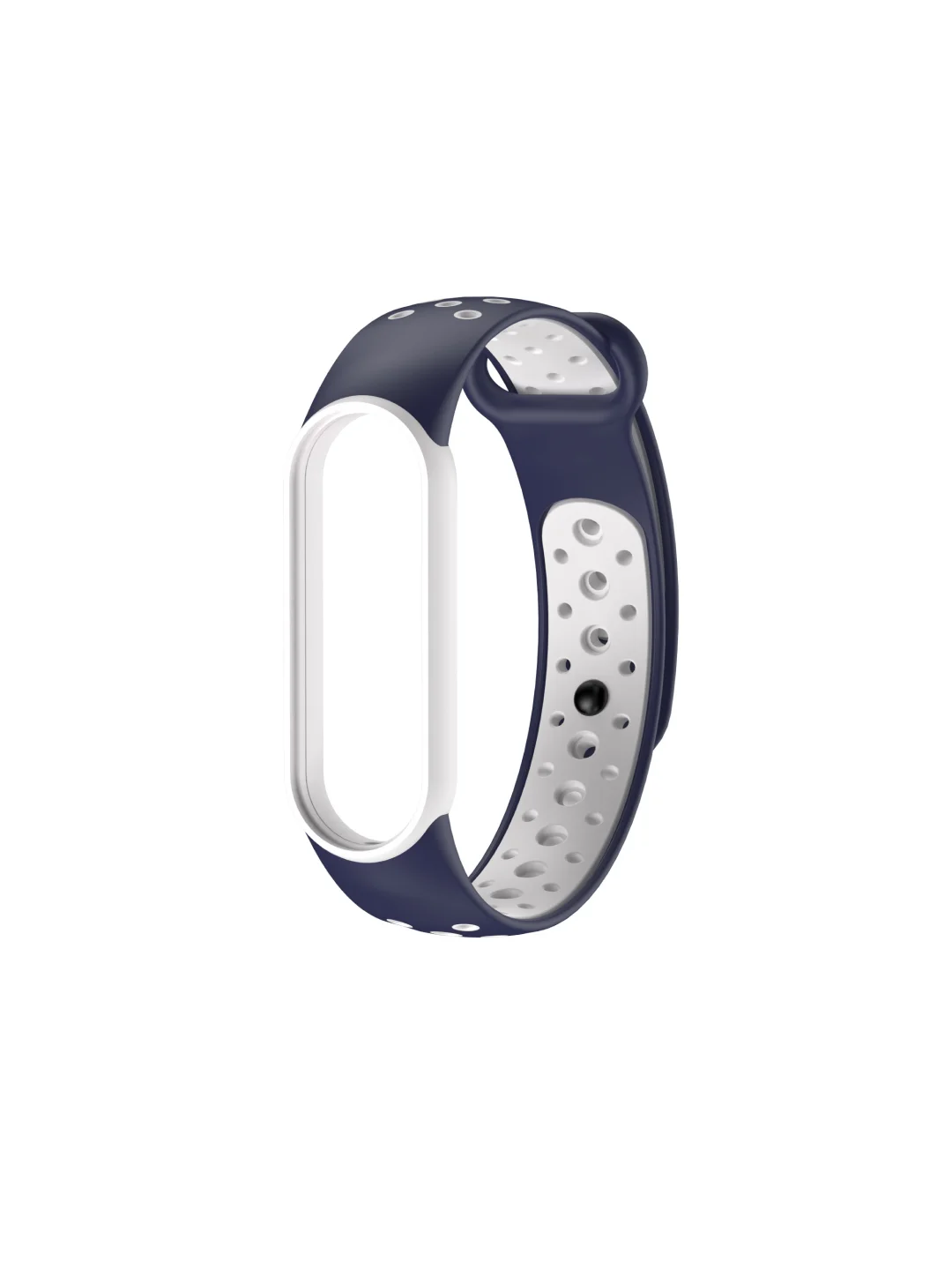 Синий ремешок для Xiaomi Mi Band 5 / 6 / 7 cиликоновый спортивный (Сяоми ми бенд))