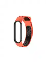Оранжевый ремешок для Xiaomi Mi Band 5 / 6 / 7 cиликоновый спортивный (Сяоми ми бенд))