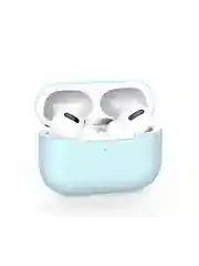 Голубой чехол для  наушников Apple Airpods 3 аирподс силиконовый