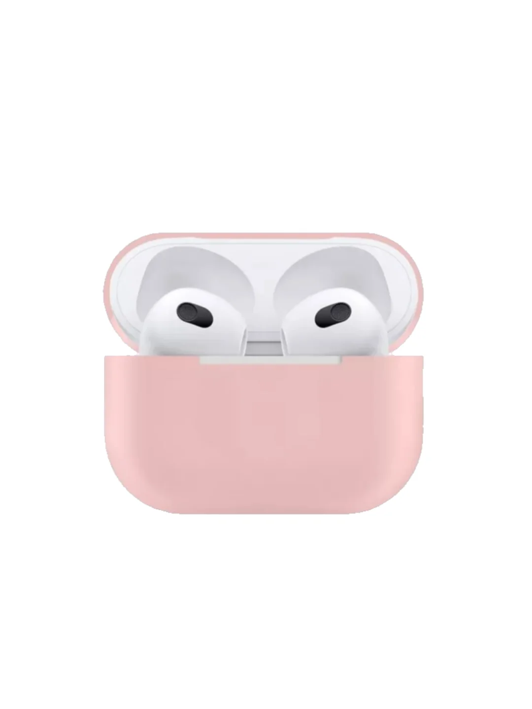 Розовый чехол для  наушников Apple Airpods 3 аирподс силиконовый