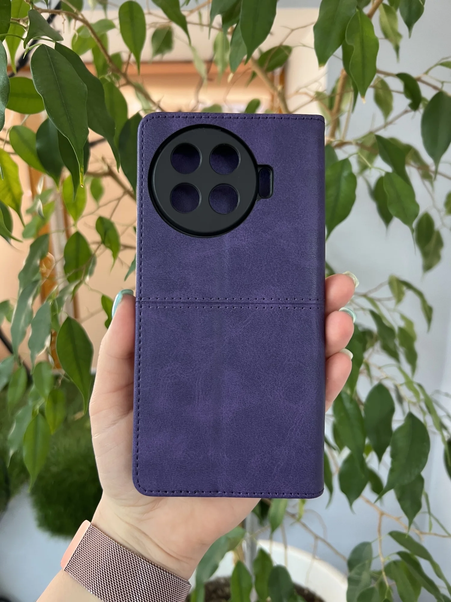 Фиолетовый чехол книжка elitcase для Tecno Spark 20 Pro Plus / Техно Спарк 20 Про +